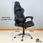 Silla Gamer EMPOLI LOKI EM-GC01 Ergonómica Reclinable 90°-135° Negra